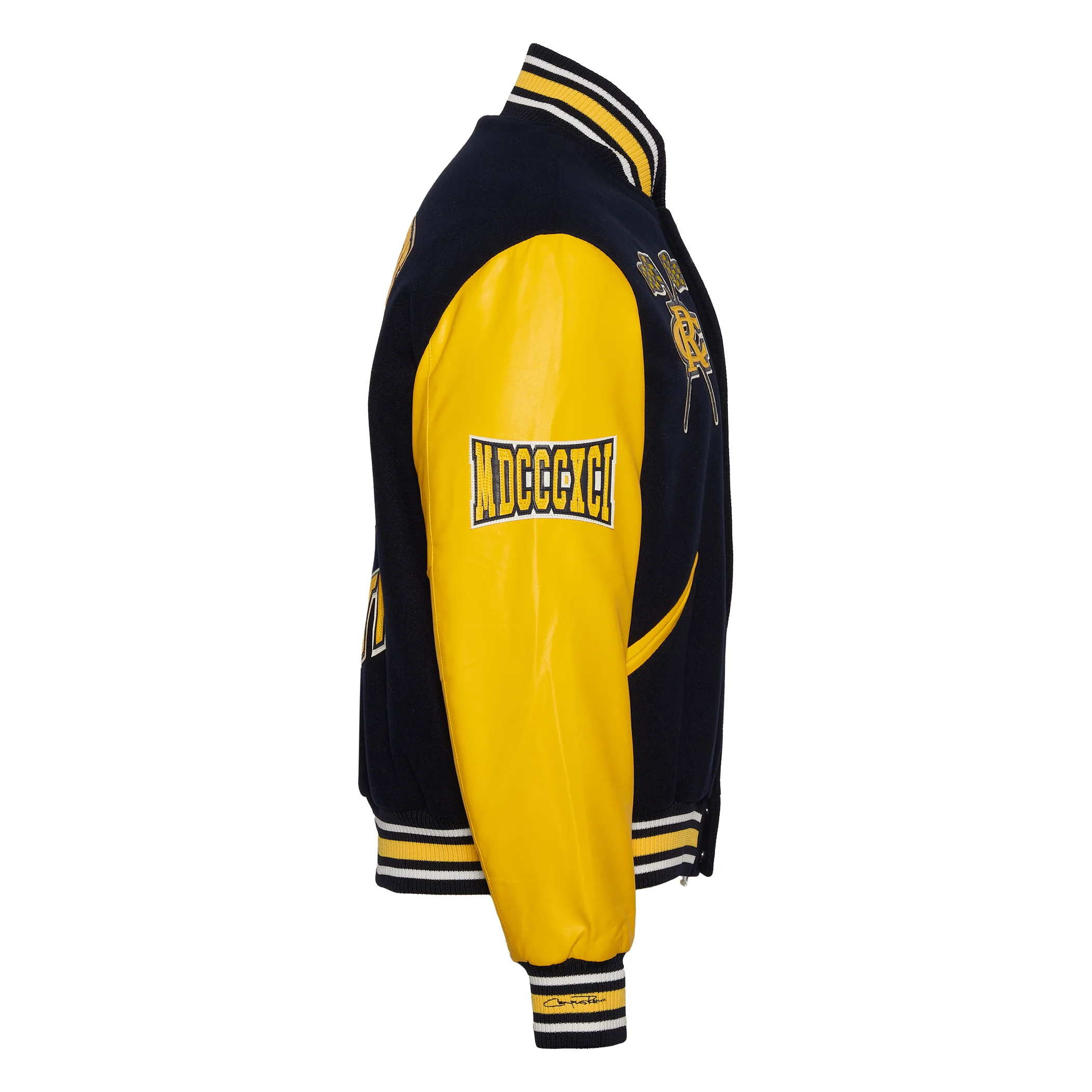Men's North Carolina A&T Aggies Campus Remix Wool & Leather Varsity Jacket - Image 4