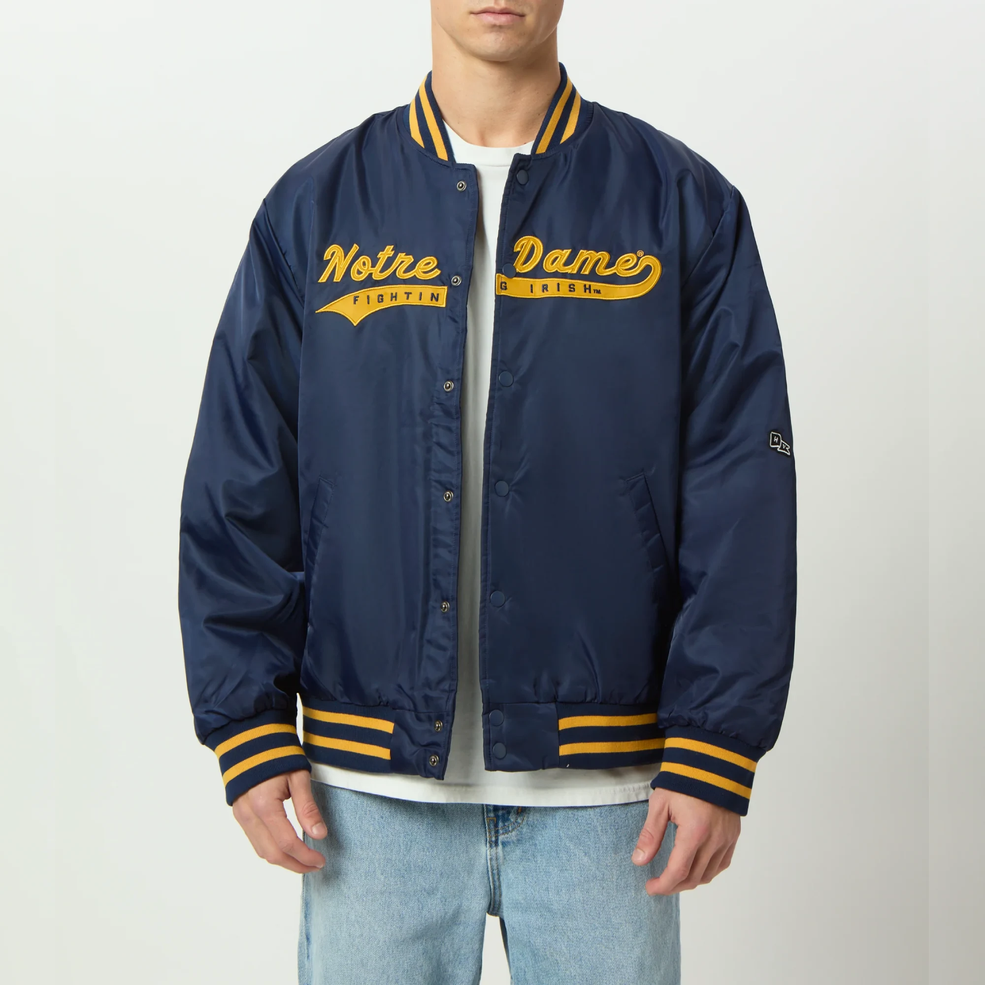 Men's Notre Dame Fighting Irish A-Game Satin Varsity Jacket