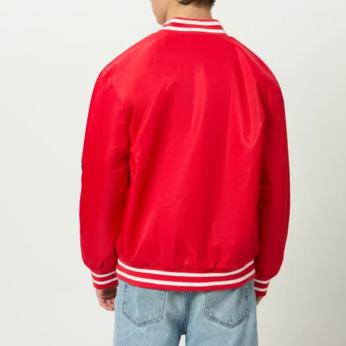 Men's Ohio State Buckeyes A-Game Satin Varsity Jacket - Image 3