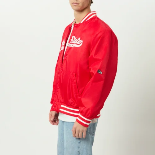 Alternative view of Men's Ohio State Buckeyes A-Game Satin Varsity Jacket