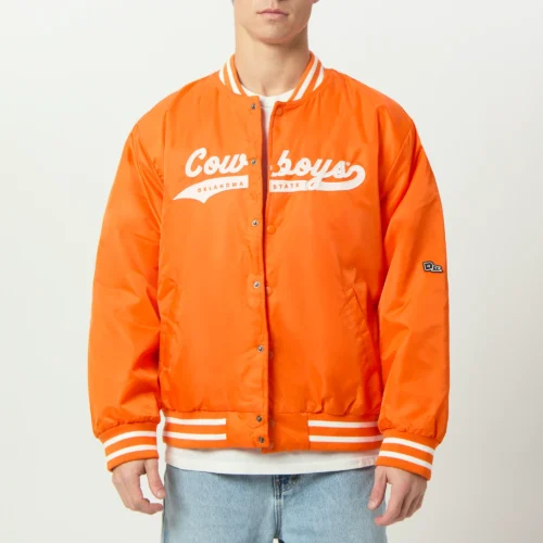 Men's Oklahoma State Cowboys A-Game Satin Varsity Jacket