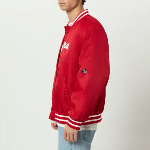 Alternative view of Men's Stanford Cardinal A-Game Satin Varsity Jacket