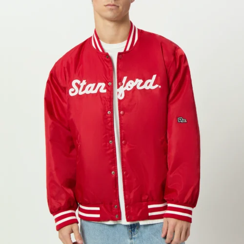 Men's Stanford Cardinal A-Game Satin Varsity Jacket