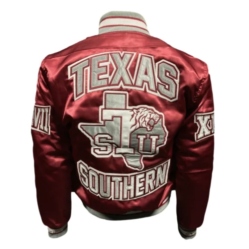 Alternative view of Men's Texas Southern Tigers Campus Remix Satin Varsity Jacket