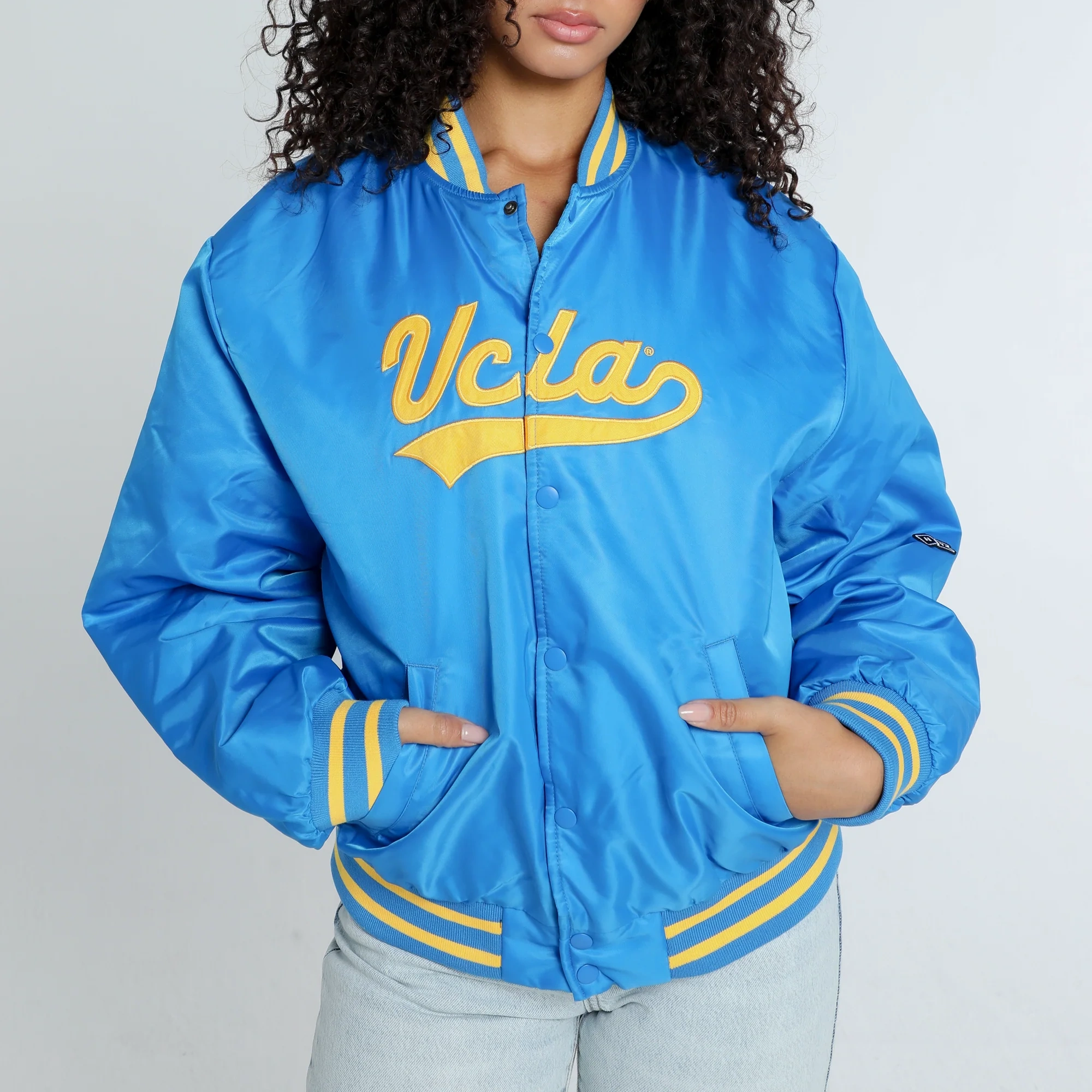 Women's UCLA Bruins A-Game Satin Varsity Jacket