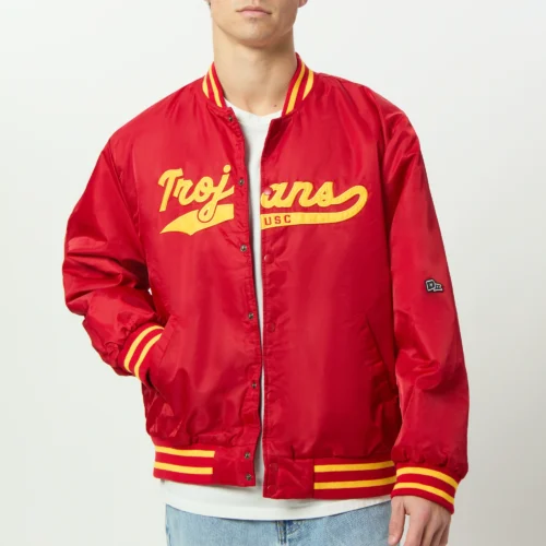 Men's USC Trojans A-Game Satin Varsity Jacket