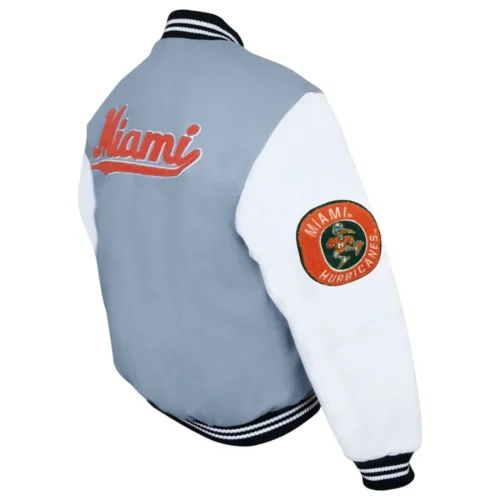 Alternative view of Miami Hurricanes  Graduate Wool & Leather Varsity Jacket