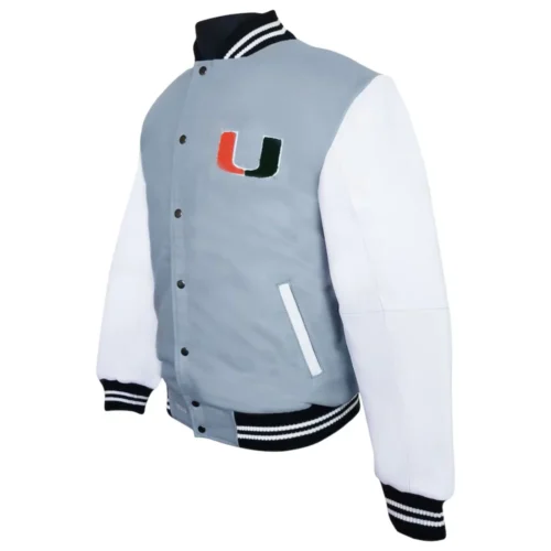 Miami Hurricanes Graduate Wool & Leather Varsity Jacket