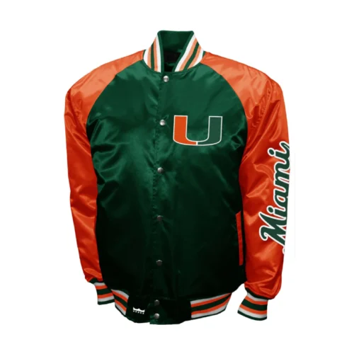 Miami Hurricanes The Game Satin Varsity Jacket