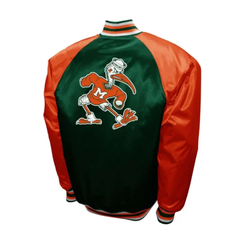 Alternative view of Miami Hurricanes  The Game Satin Varsity Jacket