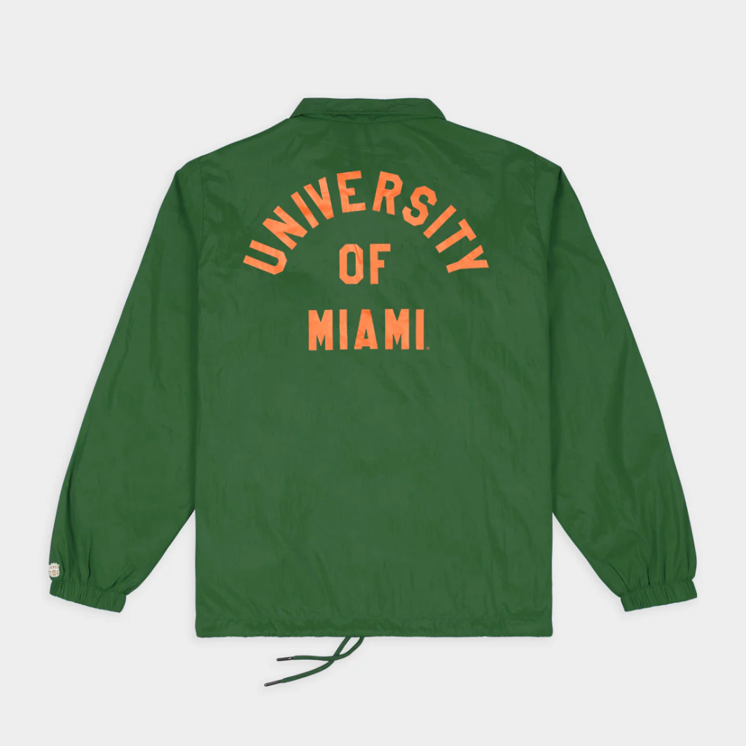 Miami Hurricanes "U" Classic Logo Coaches Satin Jacket - Image 2