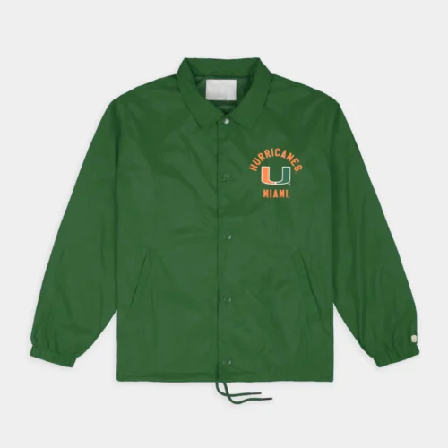 Miami Hurricanes "U" Classic Logo Coaches Satin Jacket