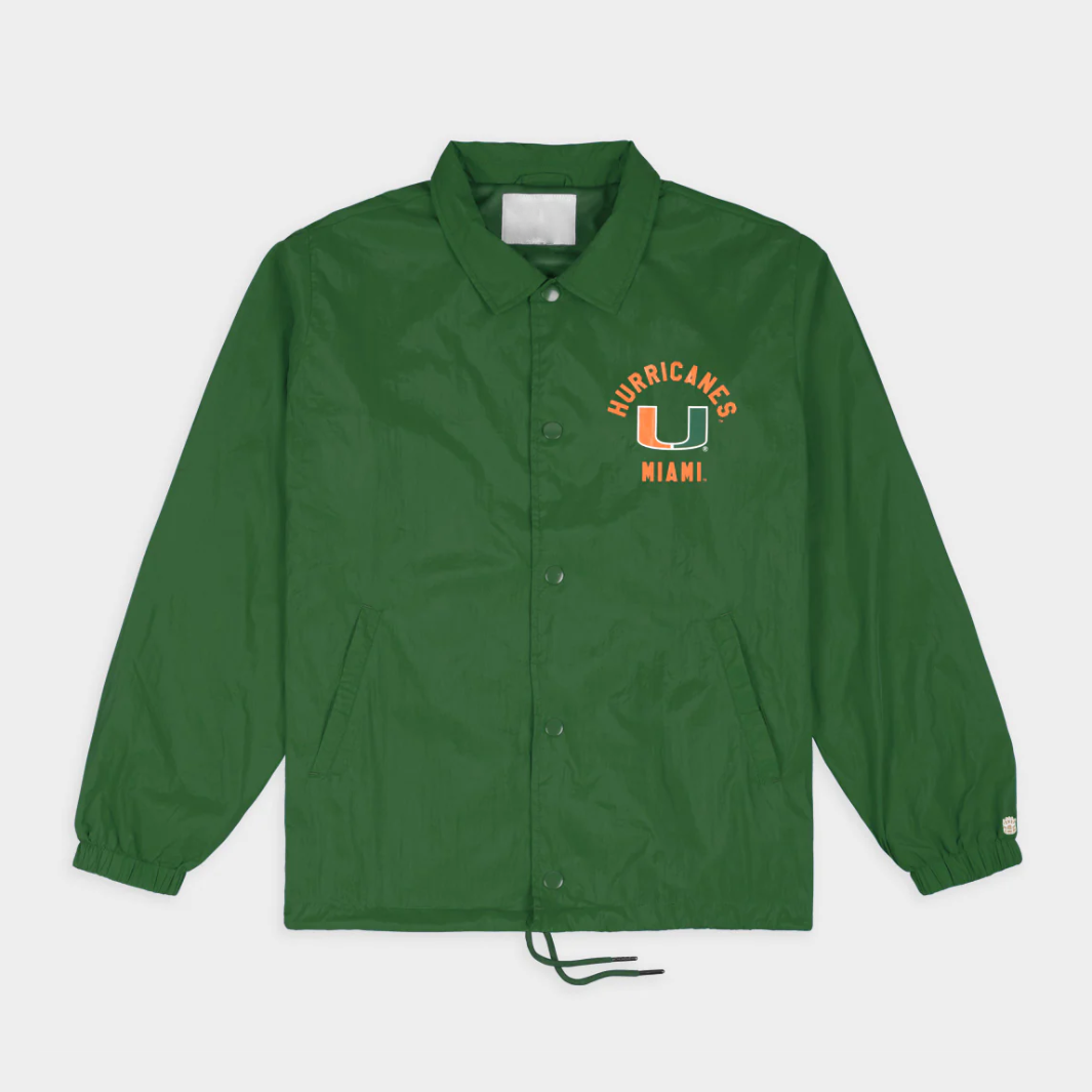 Miami Hurricanes "U" Classic Logo Coaches Satin Jacket