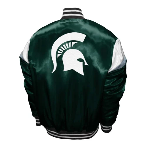 Alternative view of Michigan State Spartans  Power Satin Varsity Jacket