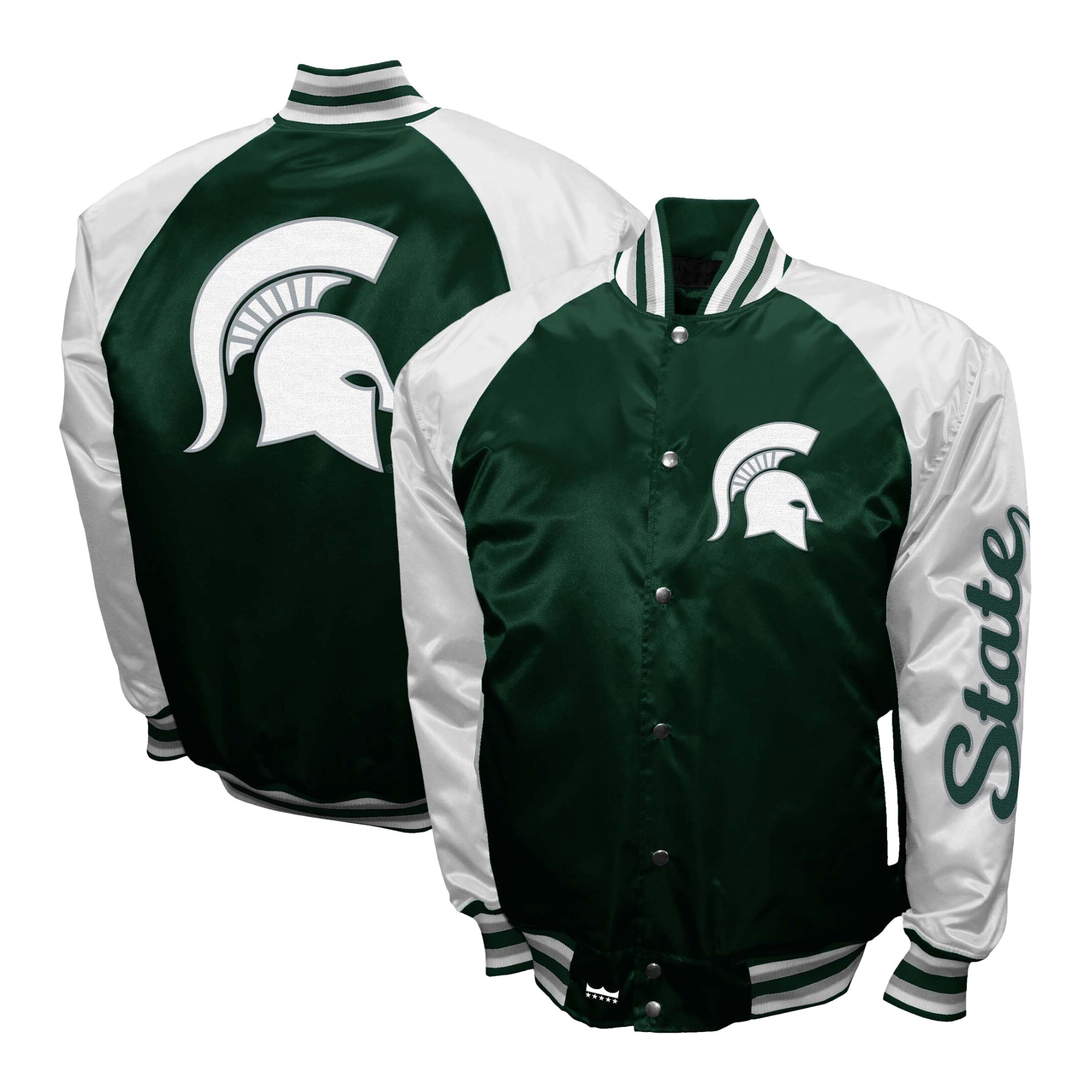 Michigan State Spartans The Game Satin Varsity Jacket - Image 3