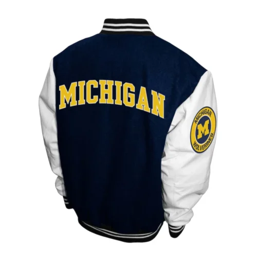 Alternative view of Michigan Wolverines  Graduate Wool & Leather Varsity Jacket