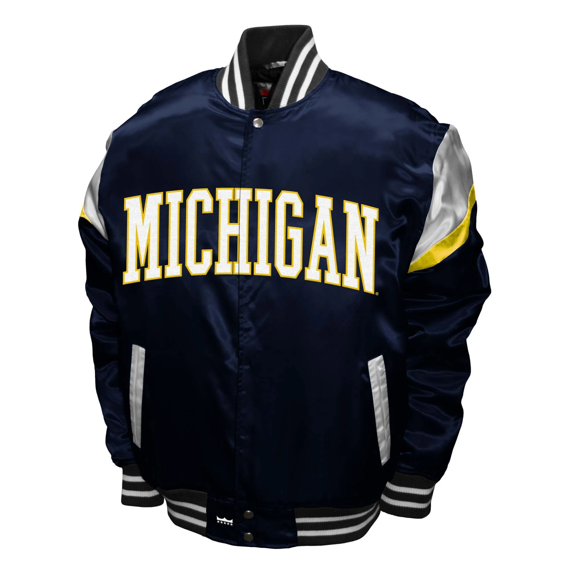 Michigan Wolverines Power Satin Varsity Jacket