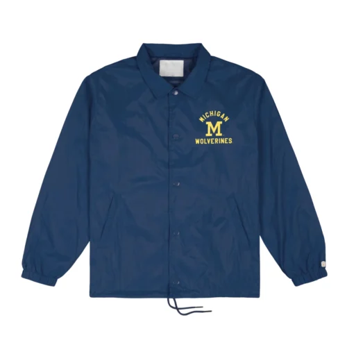 Michigan Wolverines Retro Block "M" Coaches Satin Jacket