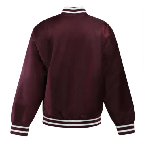 Women's Mississippi State Bulldogs A-Game Satin Varsity Jacket - Image 6