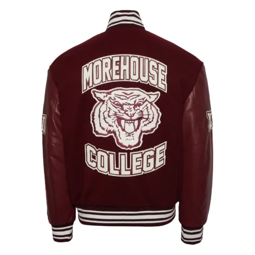 Alternative view of Morehouse Maroon Tigers Campus Remix Wool & Leather Varsity Jacket
