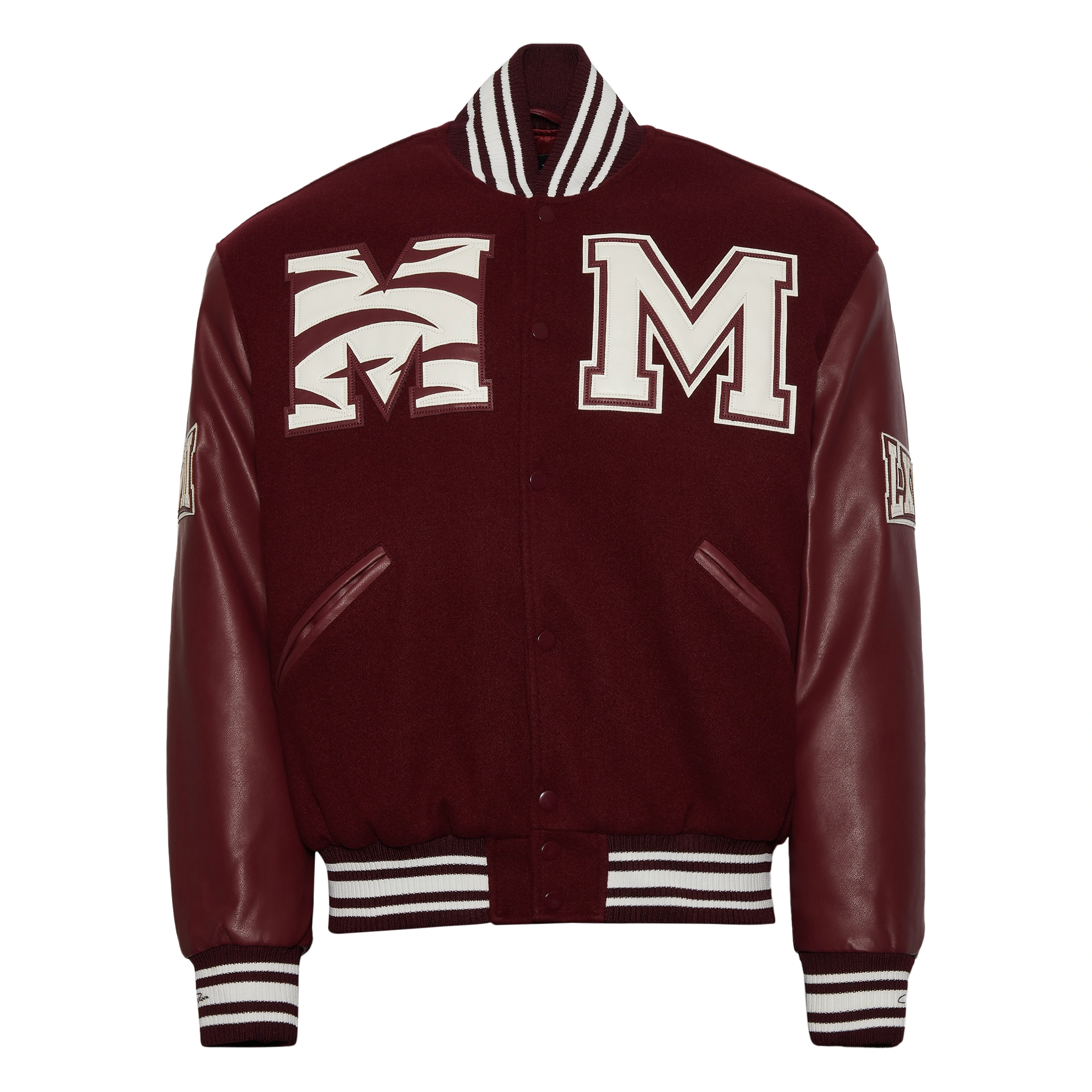Morehouse Maroon Tigers Campus Remix Wool & Leather Varsity Jacket