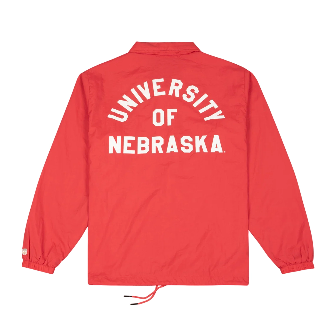 Nebraska Cornhuskers Football Helmet Coaches Satin Jacket - Image 2
