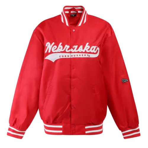 Men's Nebraska Cornhuskers A-Game Satin Varsity Jacket - Image 4