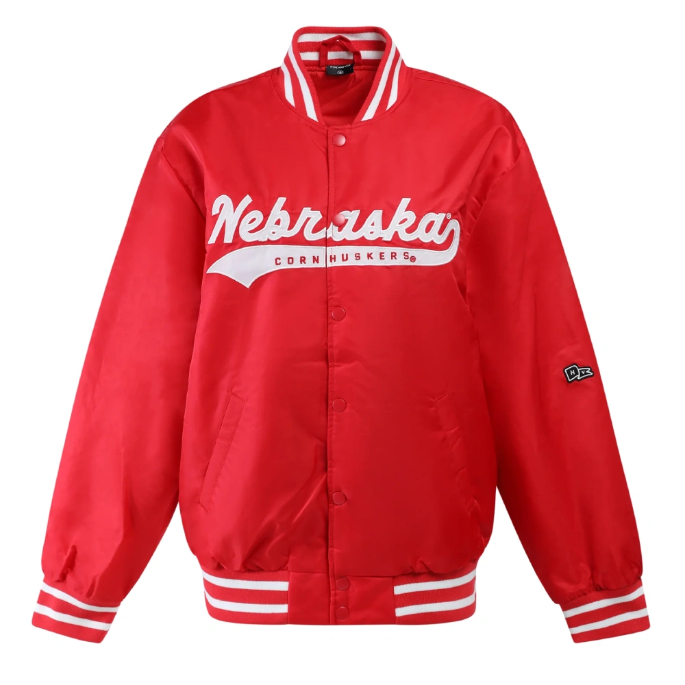 Men's Nebraska Cornhuskers A-Game Satin Varsity Jacket - Image 4