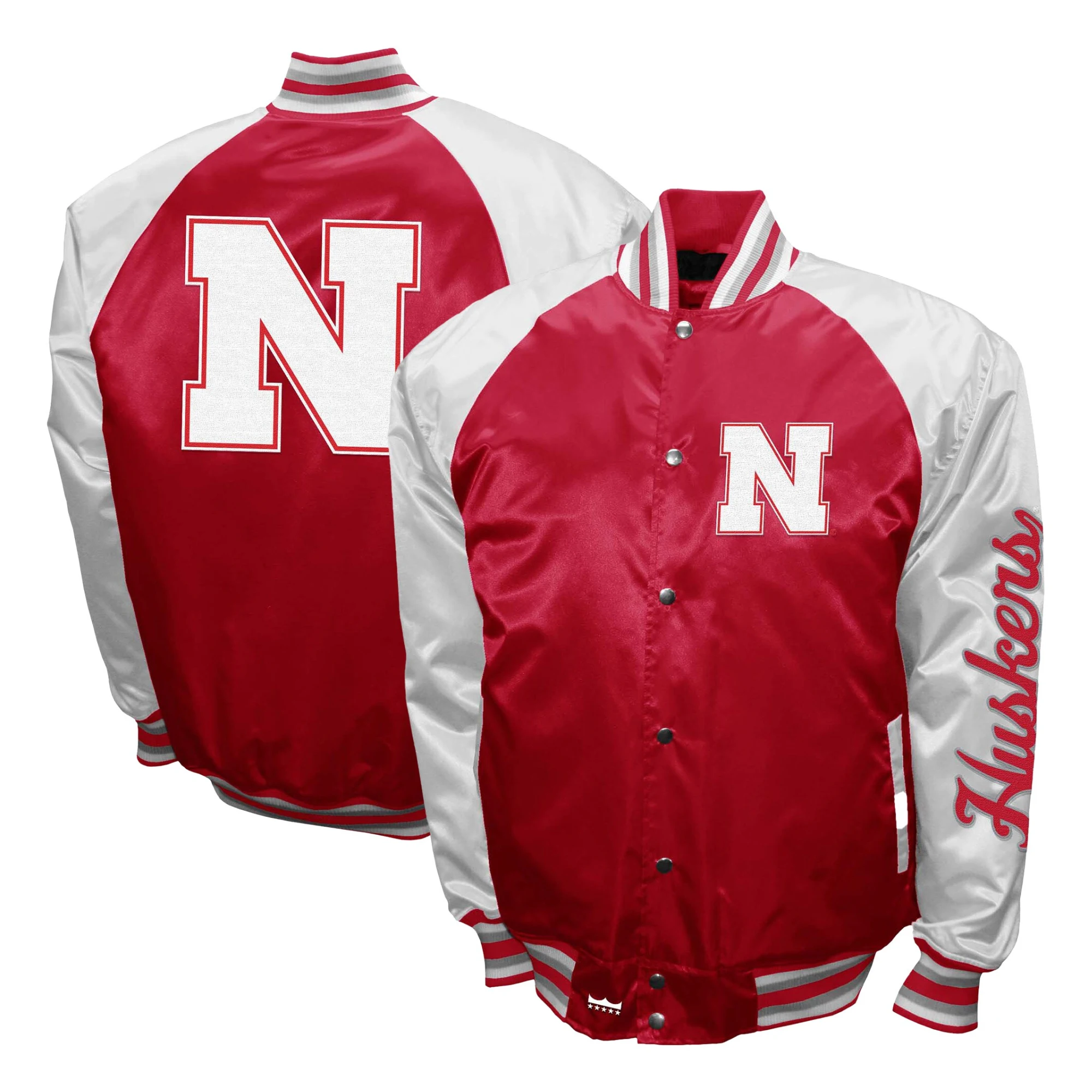 Nebraska Cornhuskers The Game Satin Varsity Jacket - Image 3