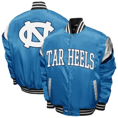 North Carolina Tar Heels Power Satin Varsity Jacket - Image 3