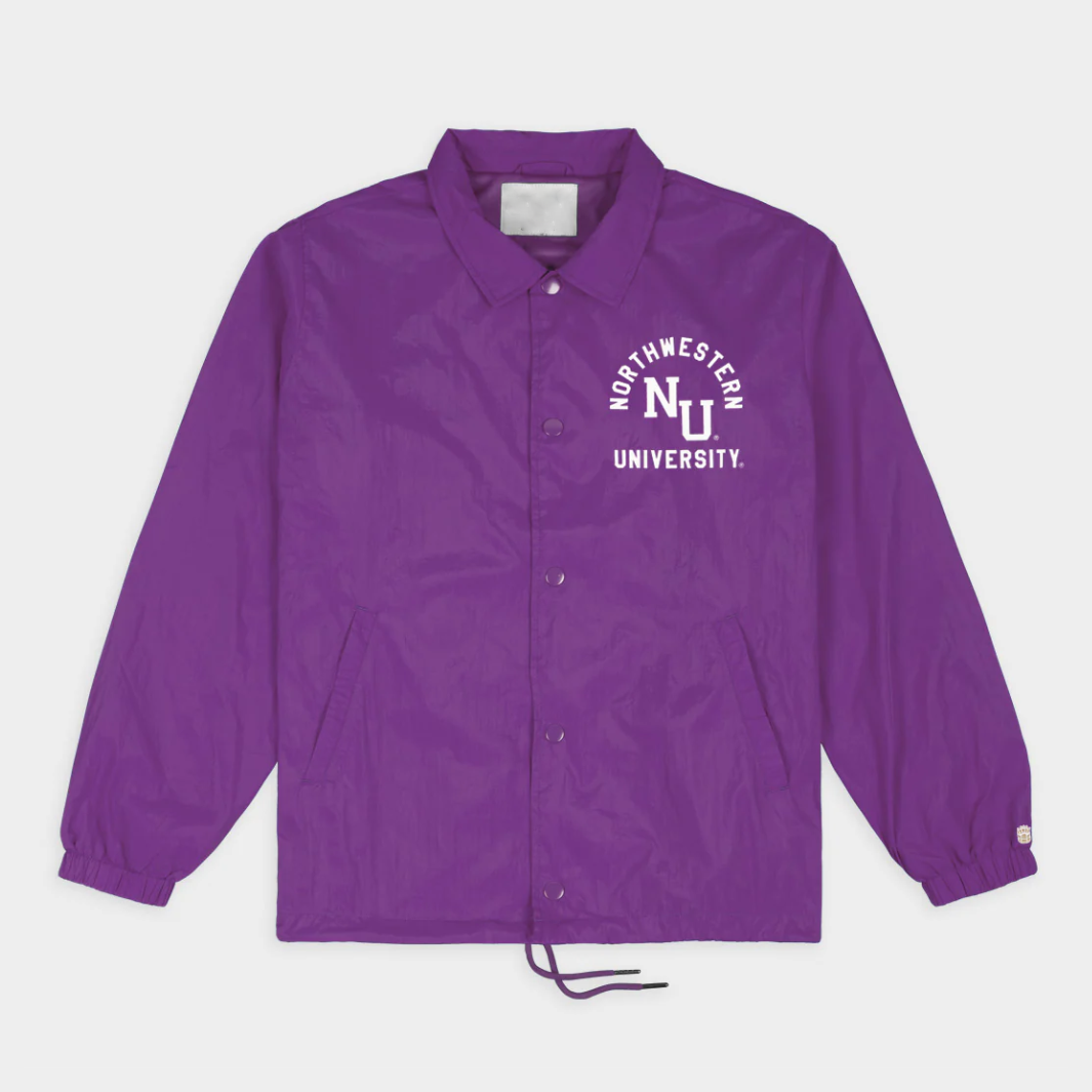 Northwestern Wildcats Retro Coaches Satin Jacket