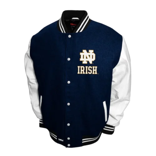 Notre Dame Fighting Irish Graduate Wool & Leather Varsity Jacket