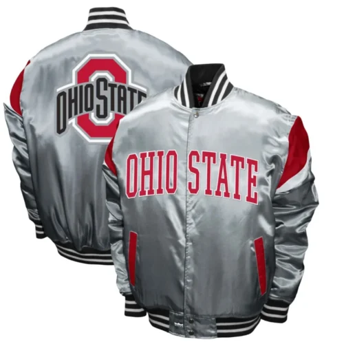 Ohio State Buckeyes  Power Satin Varsity Jacket - Image 3
