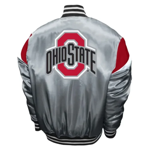 Alternative view of Ohio State Buckeyes  Power Satin Varsity Jacket