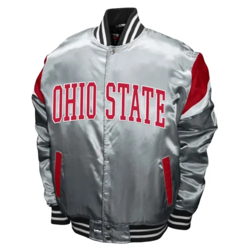 Ohio State Buckeyes Power Satin Varsity Jacket