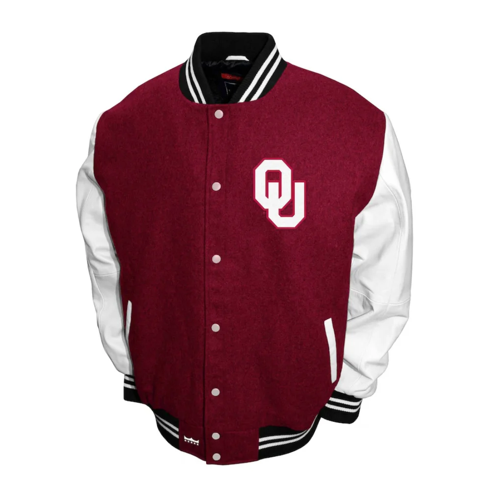 Oklahoma Sooners Graduate Wool & Leather Varsity Jacket