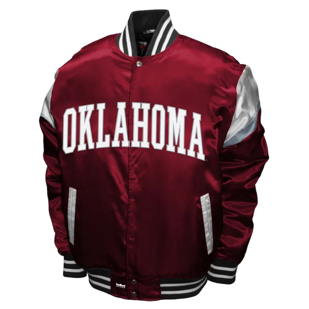 Oklahoma Sooners Power Satin Varsity Jacket