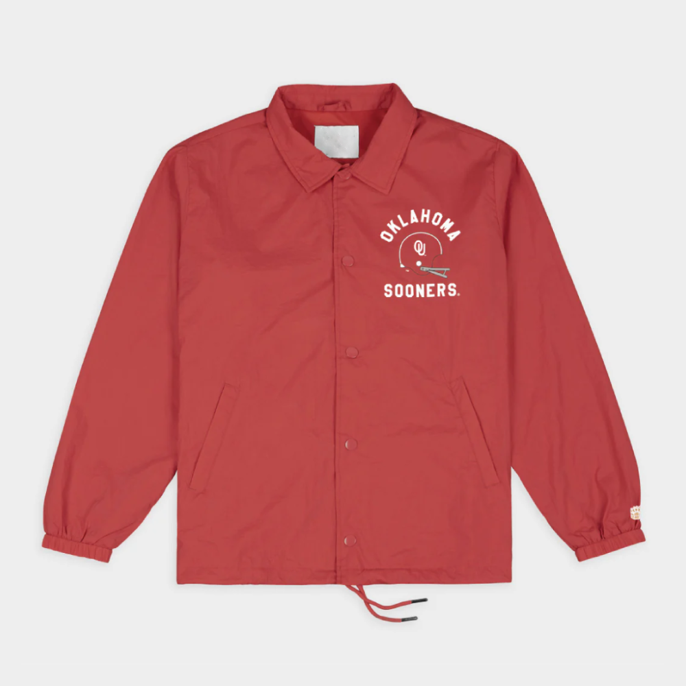 Oklahoma Sooners Helmet Coaches Satin Jacket