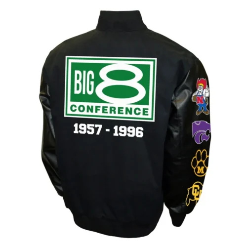 Alternative view of Oklahoma State Cowboys  Big 8 Conference Wool & Leather Varsity Jacket