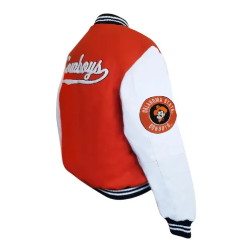 Alternative view of Oklahoma State Cowboys  Graduate Wool & Leather Varsity Jacket