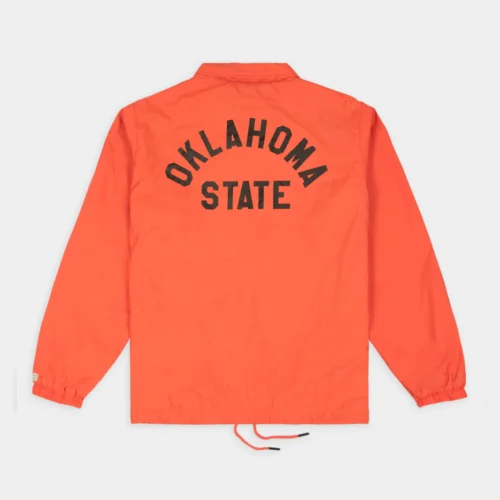 Alternative view of Oklahoma State Cowboys Retro Logo Coaches Satin Jacket