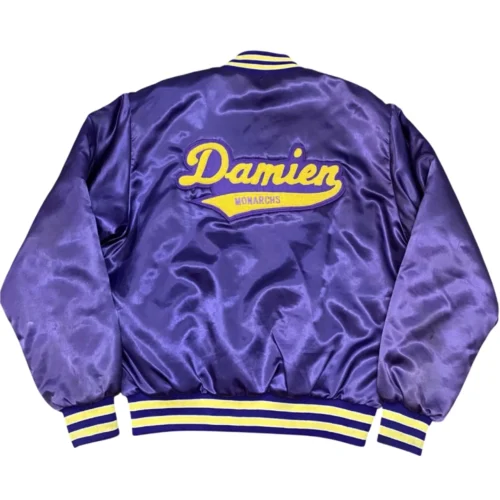 Alternative view of Old Dominion Monarchs 80’s Vintage Purple Satin Varsity Jacket