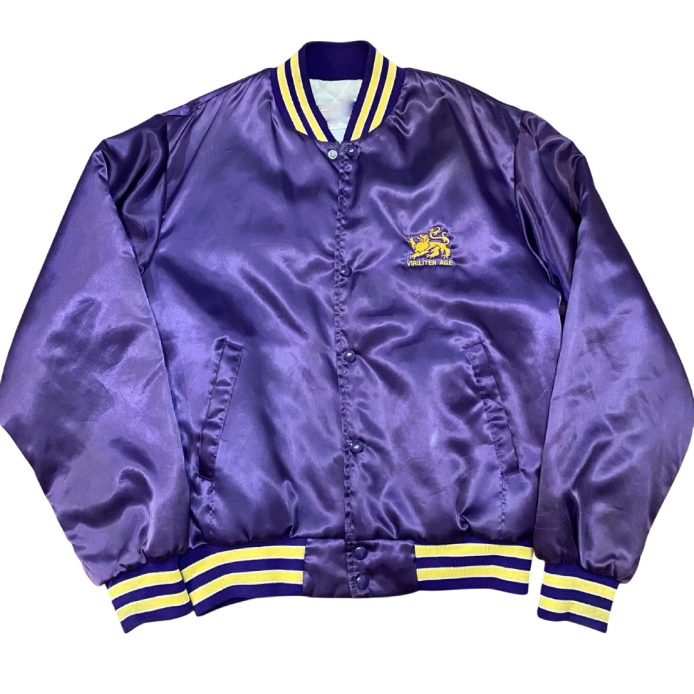 Old Dominion Monarchs 80’s Vintage Purple Satin Varsity Jacket