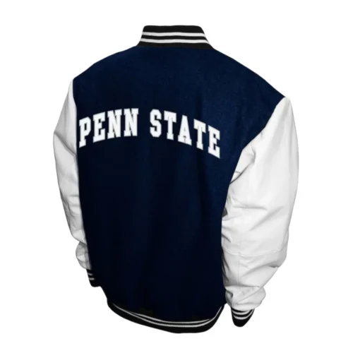 Alternative view of Penn State Nittany Lions  Graduate Navy Wool & Leather Varsity Jacket