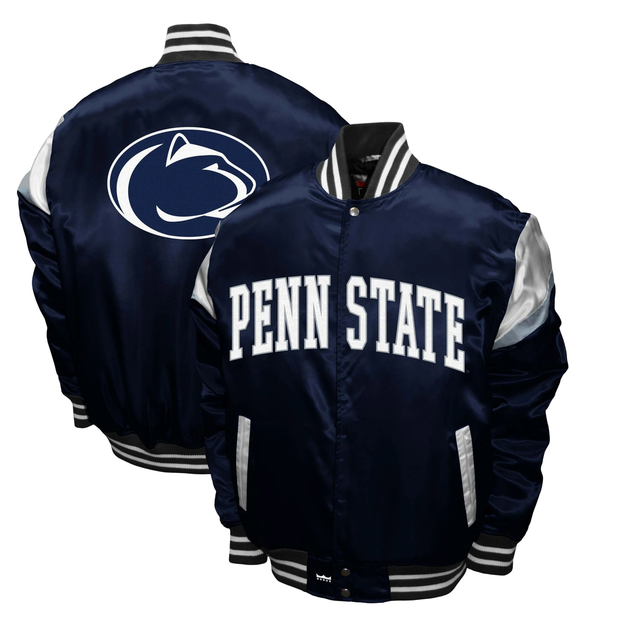 Penn State Nittany Lions Power Satin Varsity Jacket - Image 3