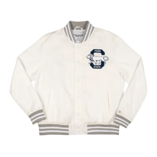 Penn State Nittany Lions White Out Bomber Varsity Jacket