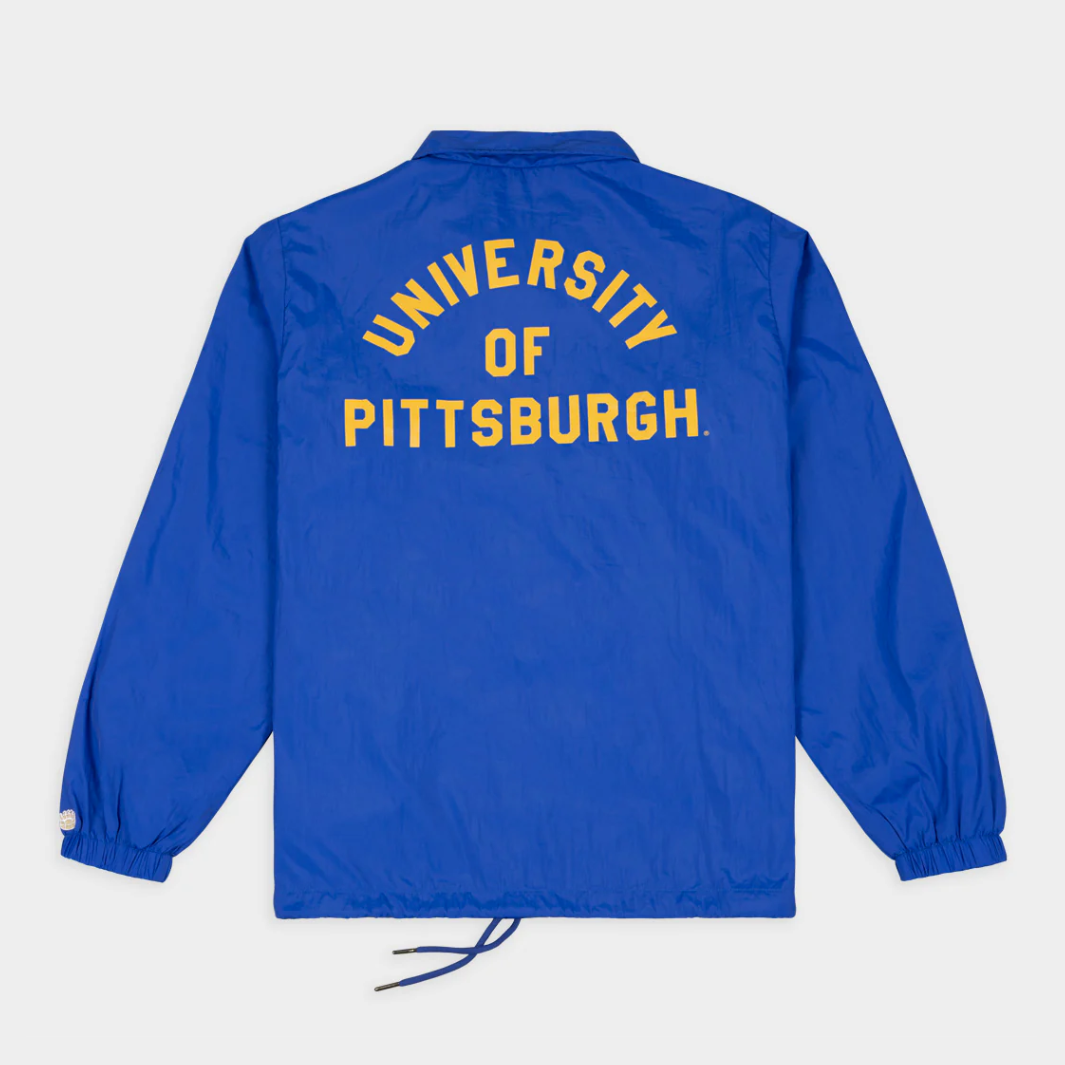 Pittsburgh Panthers Helmet Retro Coaches Satin Jacket - Image 2