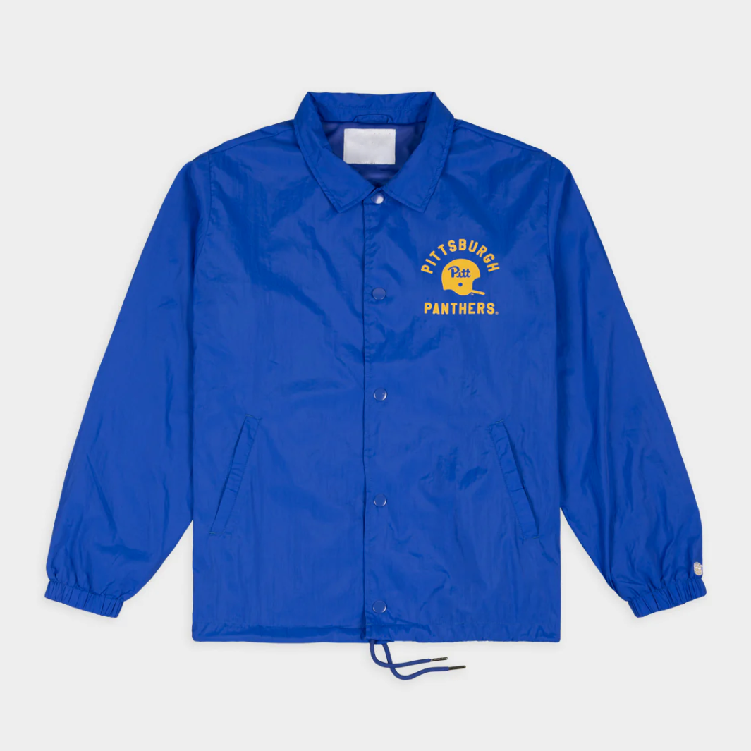 Pittsburgh Panthers Helmet Retro Coaches Satin Jacket