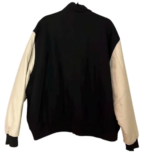 Alternative view of Providence Friars Vintage Black & Cream Wool & Leather Varsity Jacket