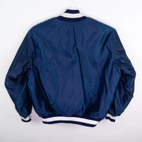 Alternative view of Rice Owls Vintage Navy Bomber Satin Varsity Jacket